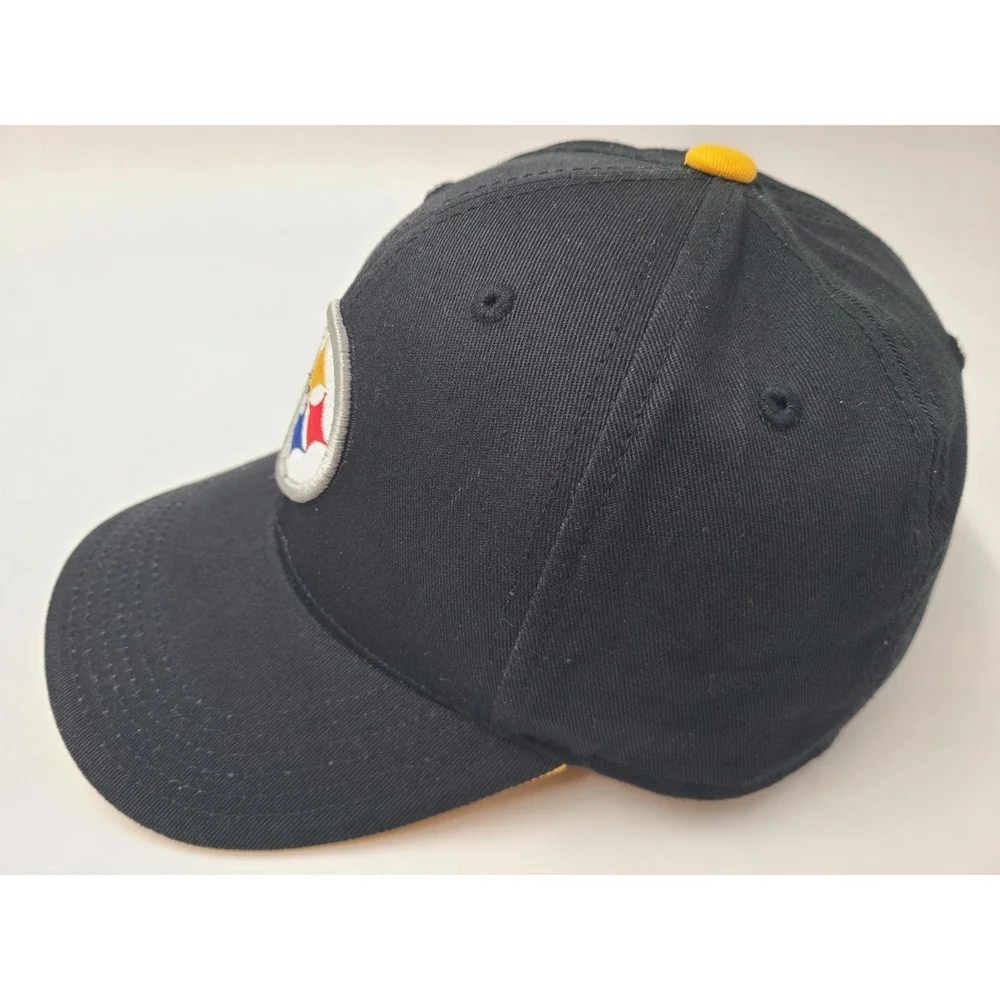 Youth 4-7 Pittsburgh Steelers NFL Team Apparel Adjustable Hat Cap Boy Girl Black